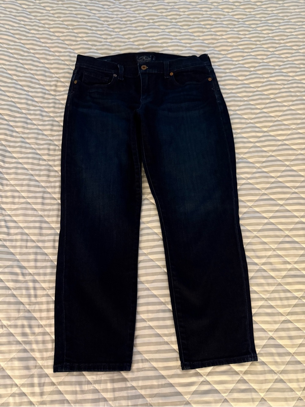 Lucky Brand Sofia Skinny Fit Ankle Jeans Womens 10/30 Dark Blue Denim EUC Logo